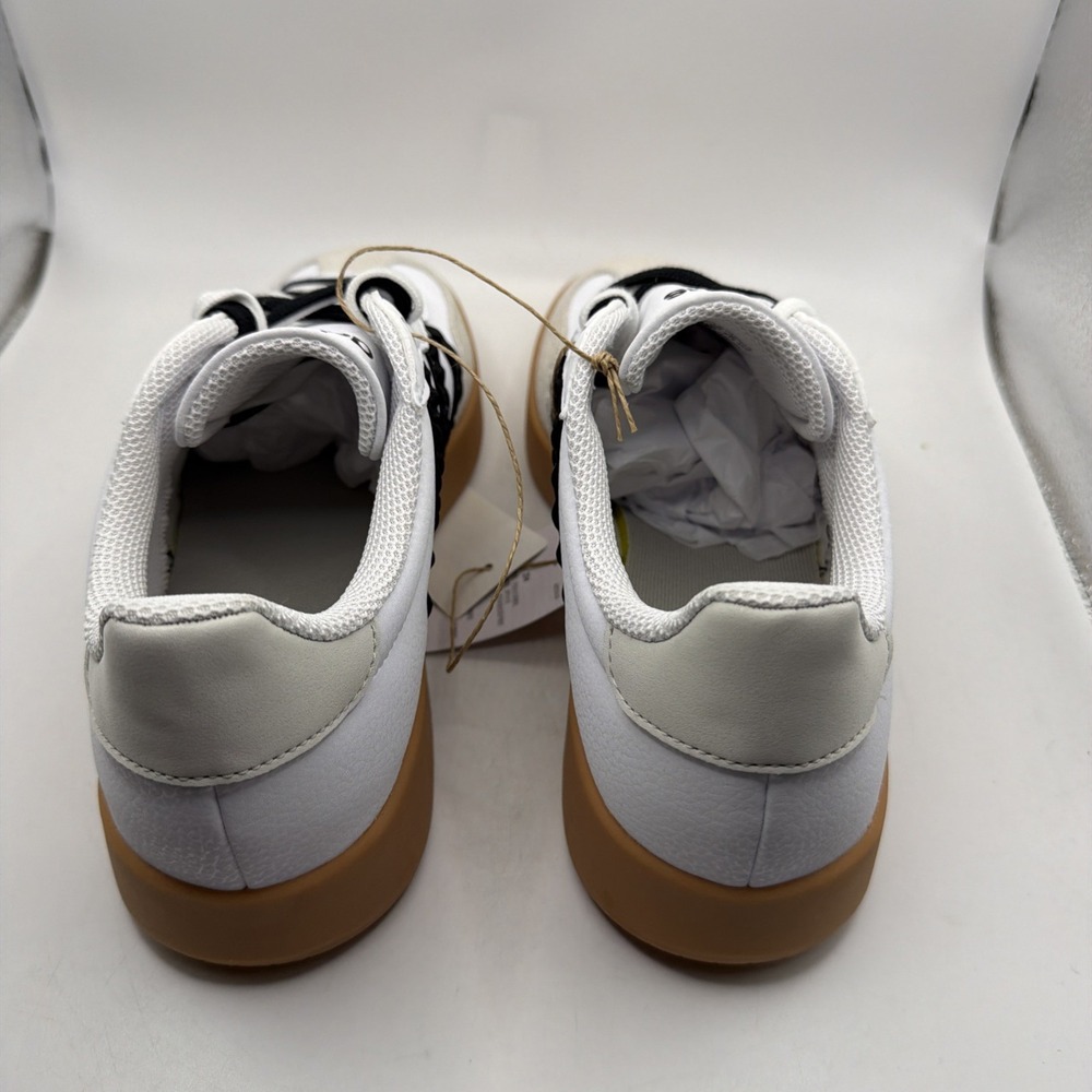 Adidas Women White Black Gum Sole Low Top Striped Athletic Sneakers . Size 11 - Picture 3 of 15